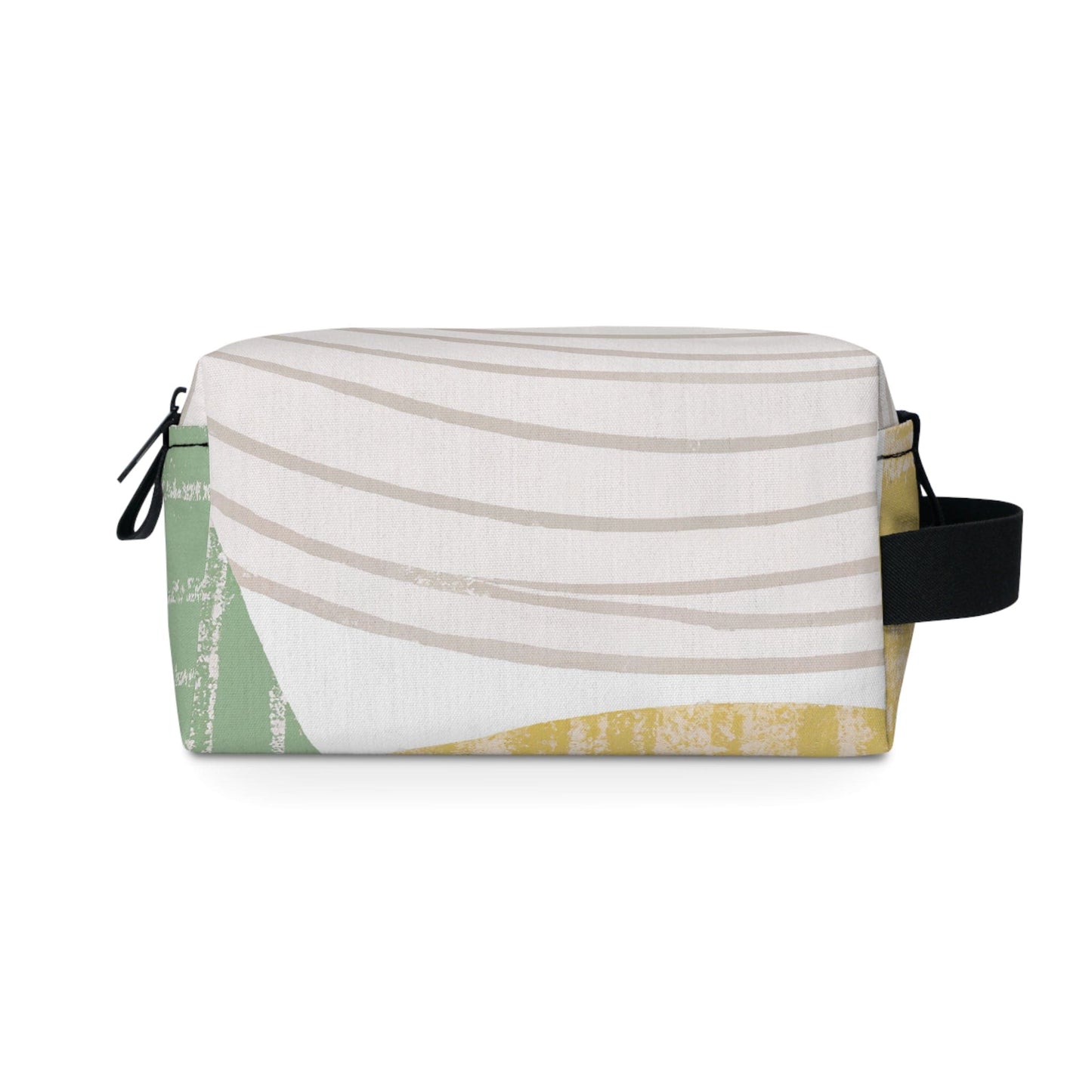 Travel Accessories Pouch Bag - Green Textured Boho Pattern