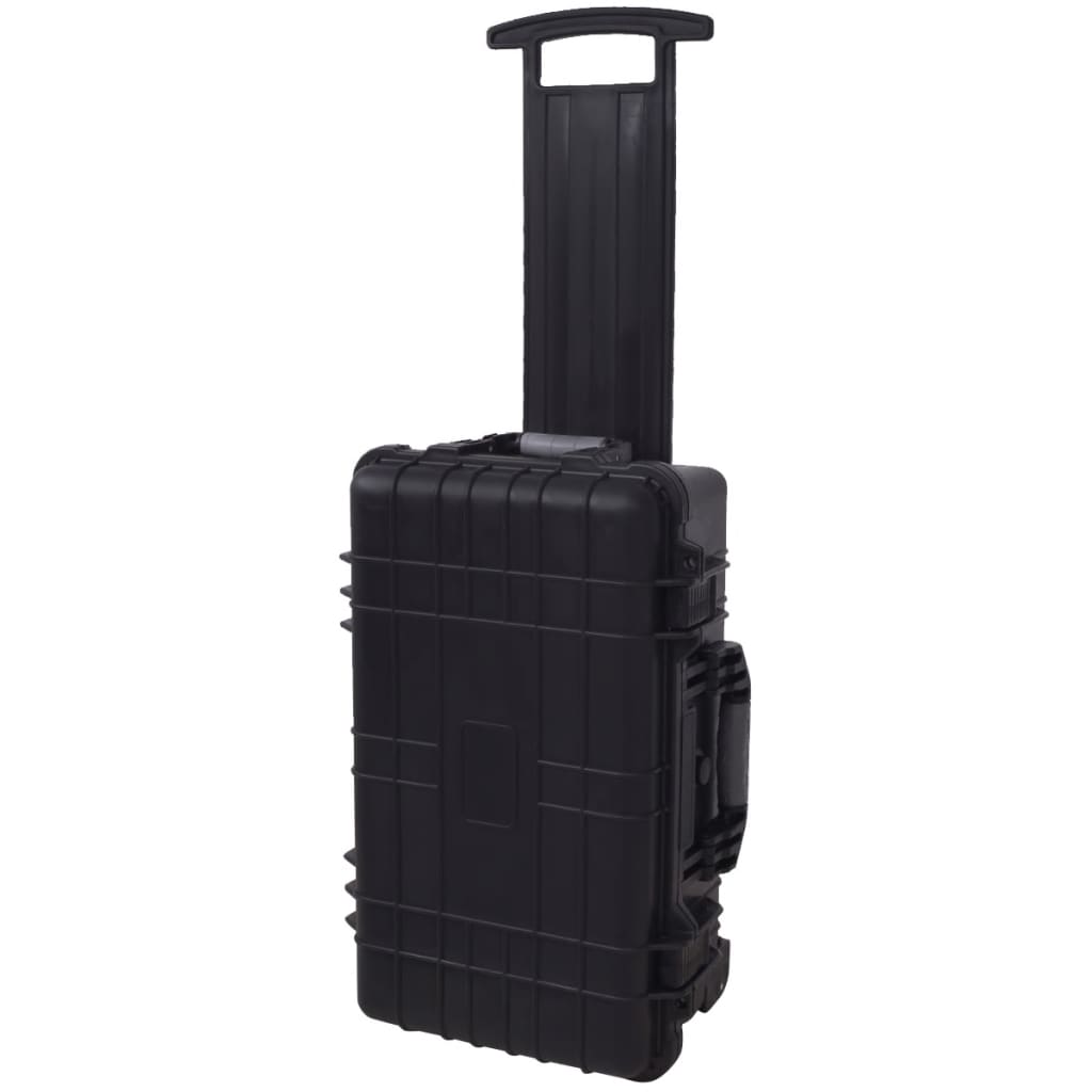 vidaXL Tool Box Lockable Storage Wheeled Flight Case for Travel Outing PP