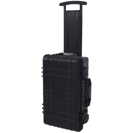 vidaXL Tool Box Lockable Storage Wheeled Flight Case for Travel Outing PP