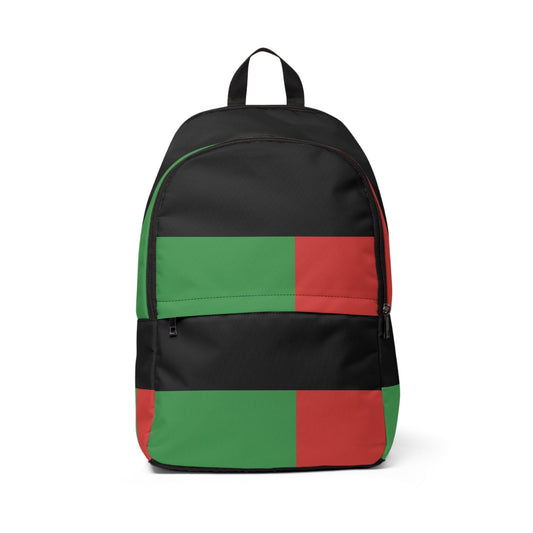 Fashion Backpack Waterproof Black Red Green Stripped