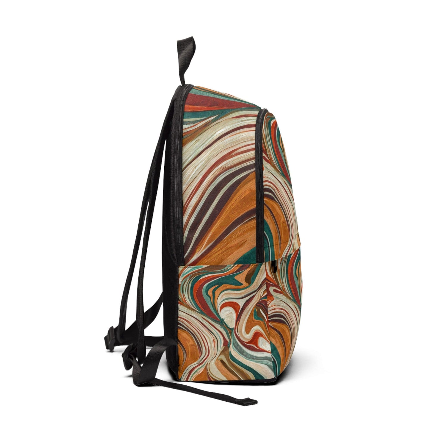 Fashion Backpack Waterproof Boho Brown Marble Print
