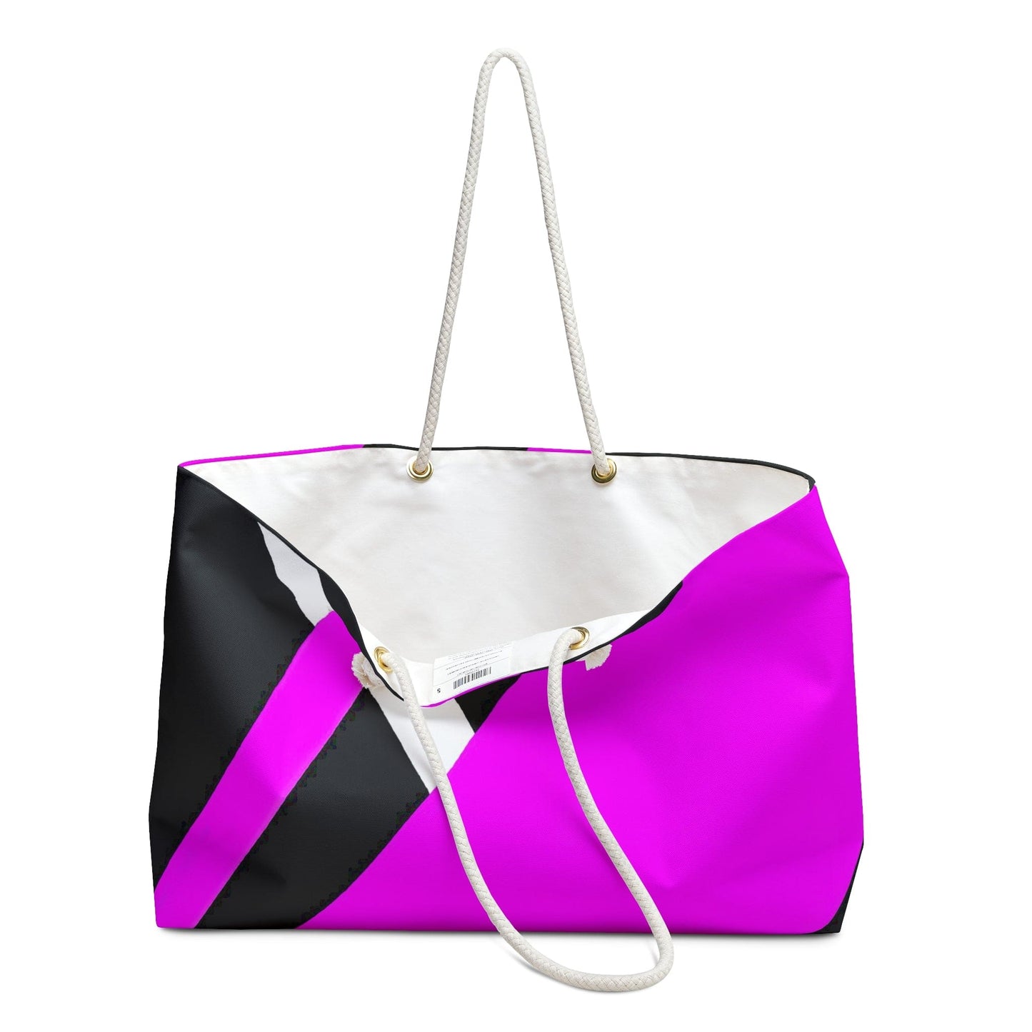 Weekender Tote Bag for Work/school/travel - Black and Pink Pattern