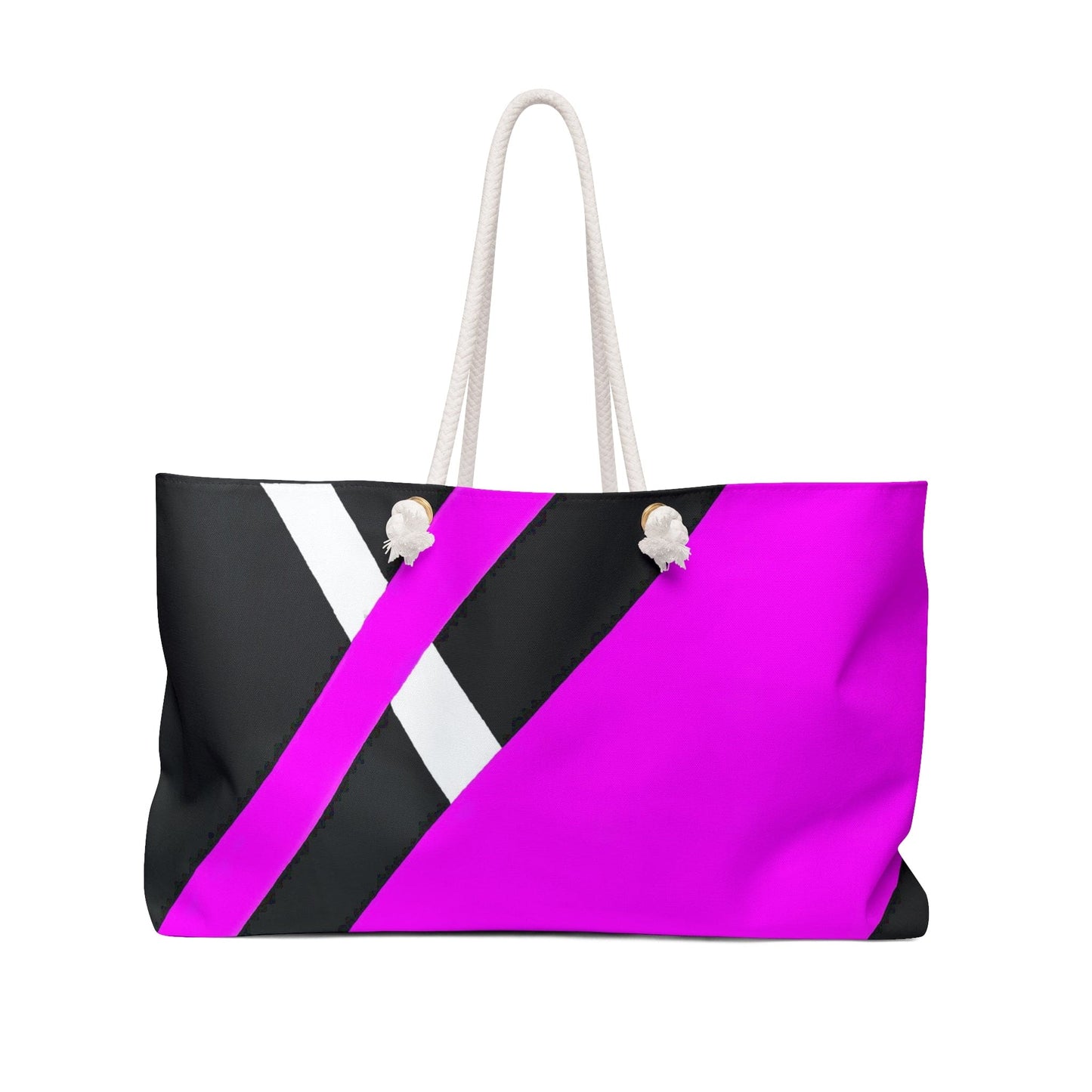 Weekender Tote Bag for Work/school/travel - Black and Pink Pattern